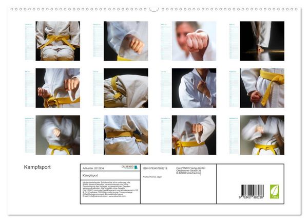 Produktbild: Kampfsport (hochwertiger Premium Wandkalender 2026 DIN A2 quer), Kunstdruck in Hochglanz