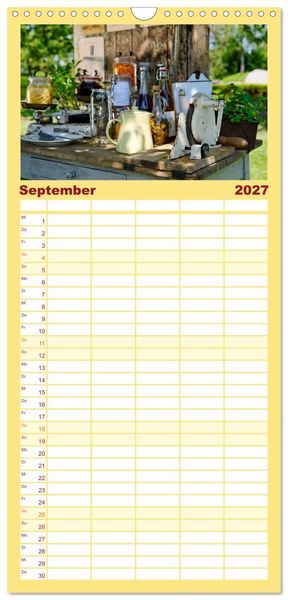 Produktbild: Familienplaner 2027 - Garten-Idylle 2027 mit 5 Spalten (Wandkalender, 21 x 45 cm) CALVENDO