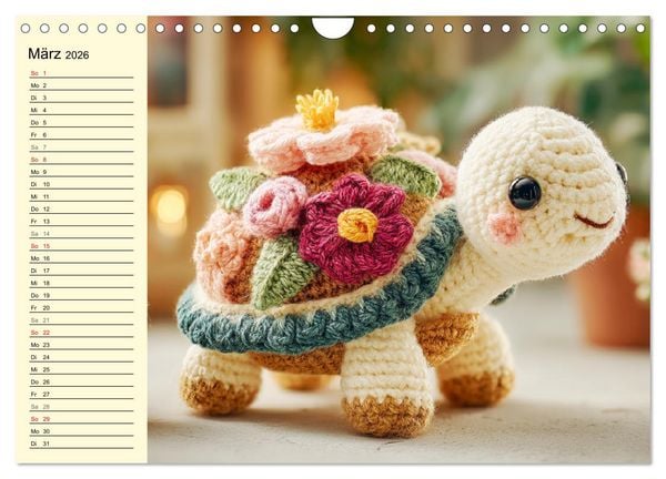 Produktbild: Kleine Freunde aus Wolle. Zauberhaft geh&auml;kelte Tierchen (Wandkalender 2026 DIN A4 quer), CALVENDO Monatskalender