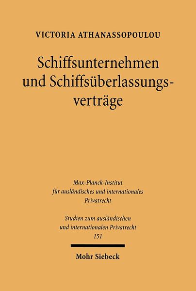 Produktbild: Schiffsunternehmen und Schiffs&uuml;berlassungsvertr&auml;ge