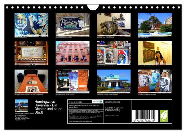 Produktbild: Hemingways Havanna - Ein Dichter und seine Stadt (Wandkalender 2026 DIN A4 quer), CALVENDO Monatskalender