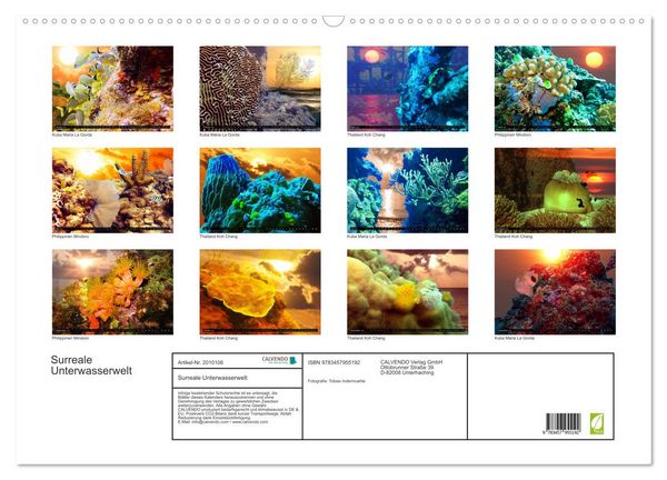Produktbild: Surreale Unterwasserwelt (Wandkalender 2026 DIN A2 quer), CALVENDO Monatskalender