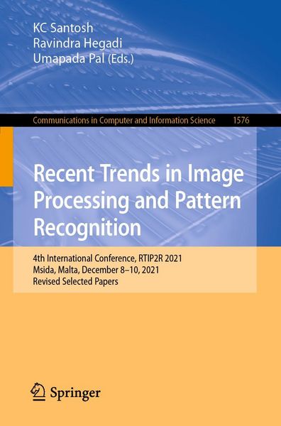 Produktbild: Recent Trends in Image Processing and Pattern Recognition