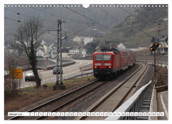 Produktbild: Eisenbahn an Rhein und Mosel 2026 (Wandkalender 2026 DIN A3 quer), CALVENDO Monatskalender