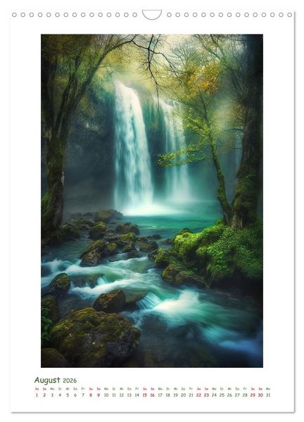 Produktbild: Malerische Wasserf&auml;lle (Wandkalender 2026 DIN A3 hoch), CALVENDO Monatskalender