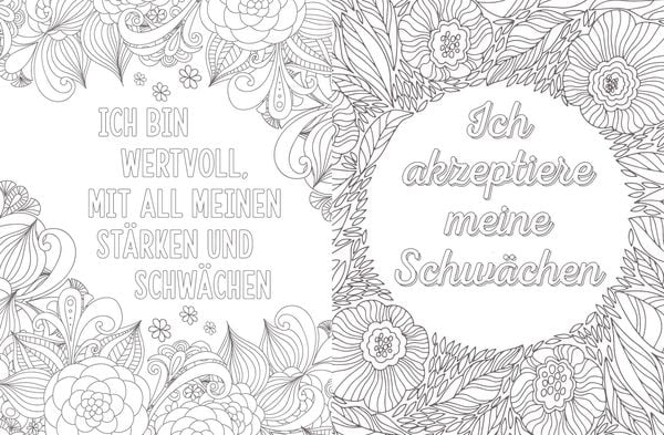 Produktbild: Habe den Mut, unperfekt zu sein! &ndash; 50 Spr&uuml;che und Motive zum Ausmalen f&uuml;r mehr Gelassenheit und Selbstliebe