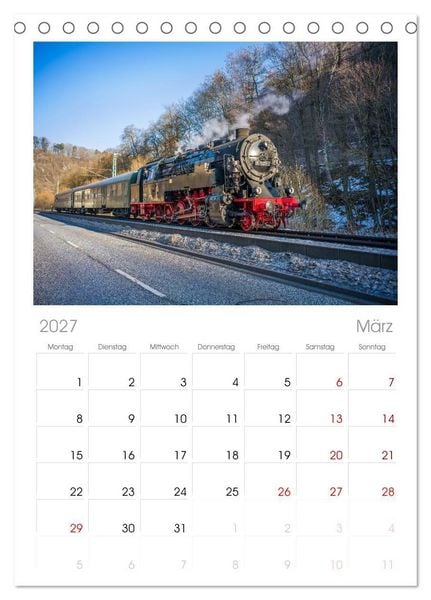 Produktbild: Tischplaner 2027 - Dampflokomotiven im Harz - Eine Reise in die goldene &Auml;ra der Eisenbahn (A5 Tischkalender zum Aufstellen) CALVENDO