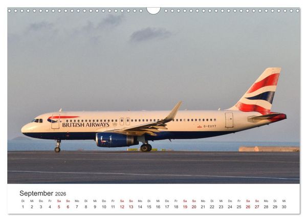 Produktbild: Flugzeugimpressionen auf dem Flughafen (Wandkalender 2026 DIN A3 quer), CALVENDO Monatskalender