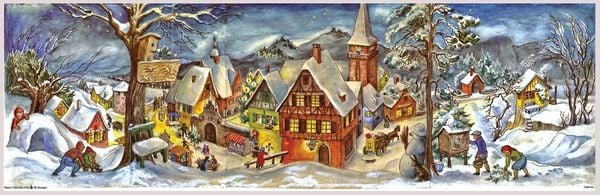 Adventskalender 'Kleines Dorf im Winter'