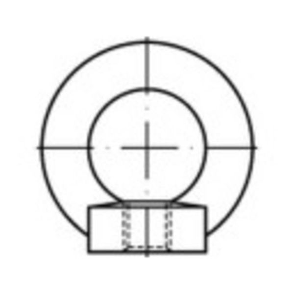 TOOLCRAFT 1061346 Ringmuttern M8 DIN 582 Edelstahl A2 1St.