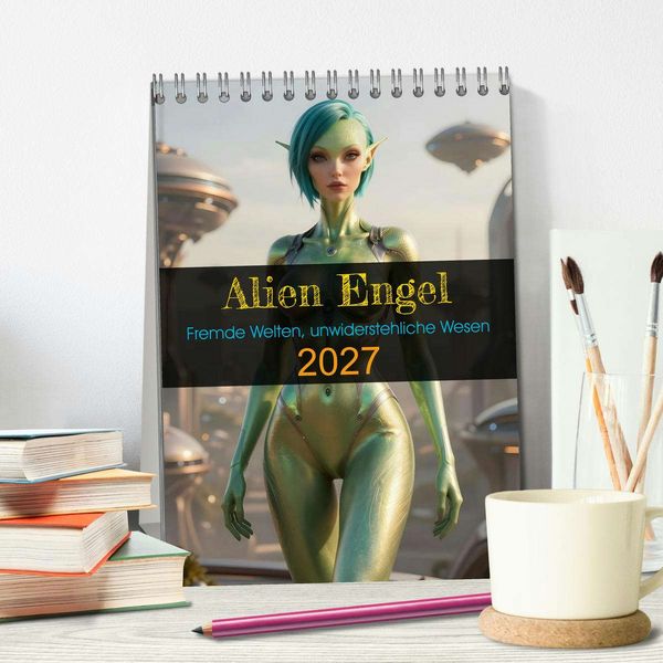 Produktbild: Alien Engel (Tischkalender 2027 DIN A5 hoch), CALVENDO Monatskalender