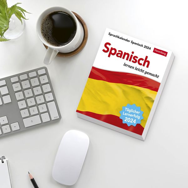 Spanisch Sprachkalender 2024. Tageskalender zum Abreißen mit kurzen Spanischlektionen.