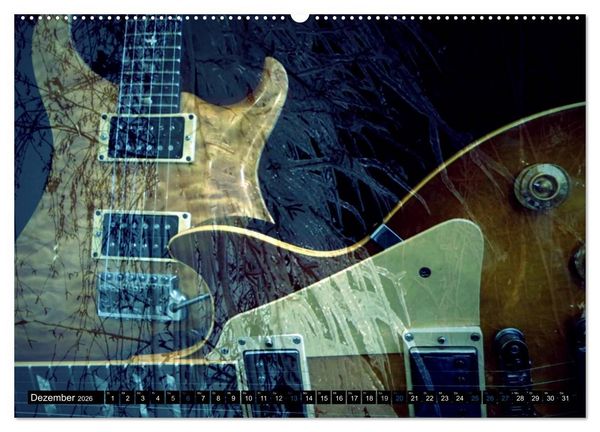 Produktbild: Mystische Gitarren (Wandkalender 2026 DIN A2 quer), CALVENDO Monatskalender