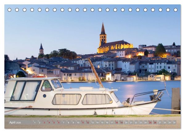 Produktbild: Hausbooturlaub Frankreich - Canal du Midi (Tischkalender 2026 DIN A5 quer), CALVENDO Monatskalender