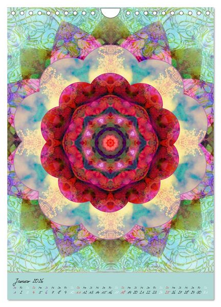 Produktbild: FLORALE MANDALAS (Wandkalender 2026 DIN A4 hoch), CALVENDO Monatskalender
