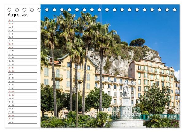 Produktbild: NIZZA Idyllische Impressionen (Tischkalender 2026 DIN A5 quer), CALVENDO Monatskalender