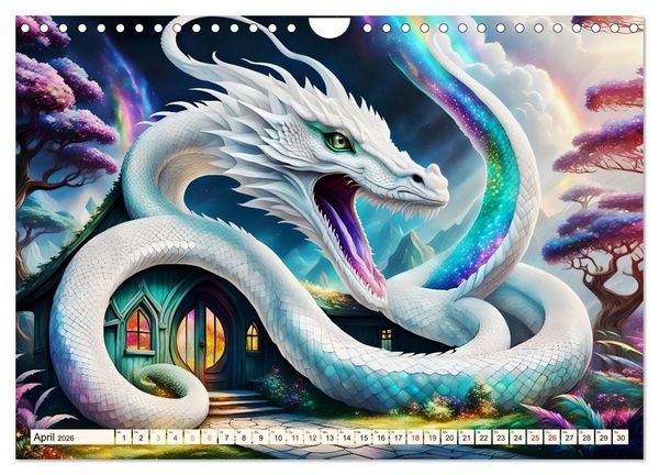 Produktbild: Drachenschlangen W&auml;chter (Wandkalender 2026 DIN A4 quer), CALVENDO Monatskalender