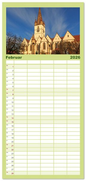 Produktbild: Familienplaner 2026 - Zauberhaftes Sibiu - Die Perle Siebenb&uuml;rgens in Rum&auml;nien mit 5 Spalten (Wandkalender, 21 x 45 cm) CALVENDO