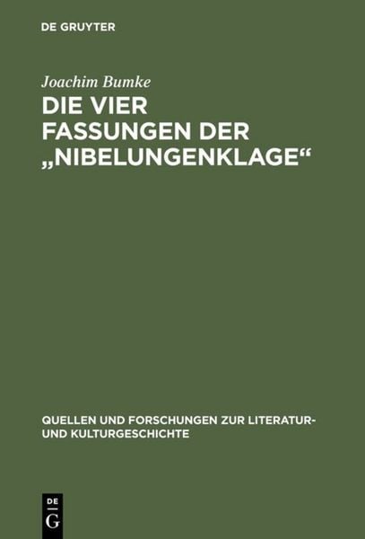 Produktbild: Die vier Fassungen der &bdquo;Nibelungenklage&ldquo;
