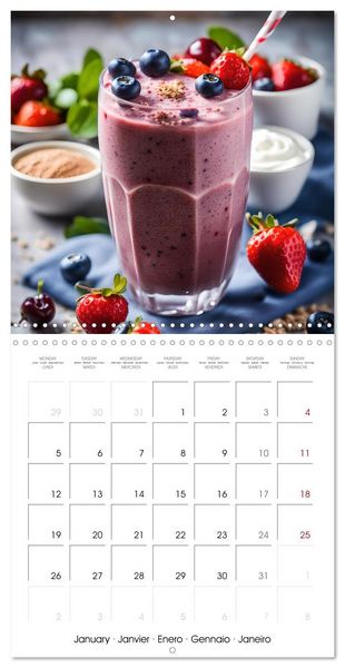 Produktbild: World of smoothies (Wall Calendar 2026 12 &times; 12 Inch) CALVENDO 12 Month Wall Calendar