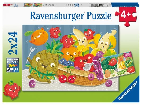 Puzzle Ravensburger Freche Früchte 2 X 24 Teile