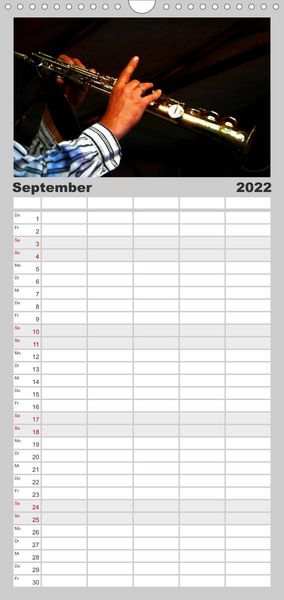Produktbild: Familienplaner Klangbilder des Jazz (Wandkalender 2022 , 21 cm x 45 cm, hoch)
