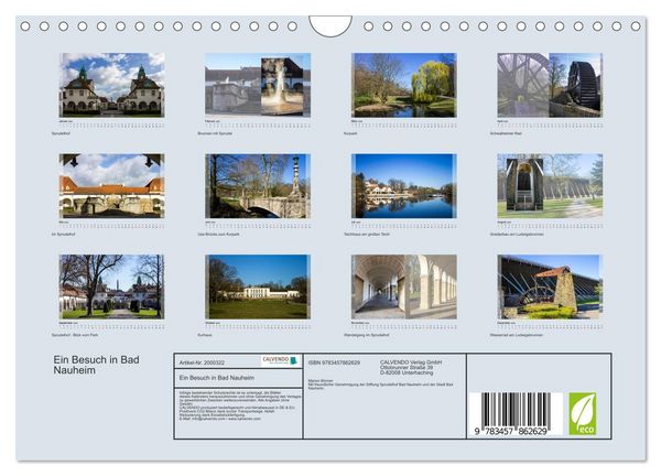 Produktbild: Ein Besuch in Bad Nauheim (Wandkalender 2026 DIN A4 quer), CALVENDO Monatskalender