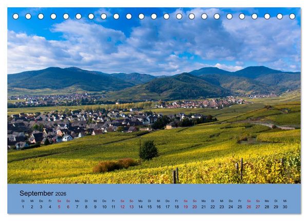 Produktbild: Die Weinsta&szlig;e im Elsass (Tischkalender 2026 DIN A5 quer), CALVENDO Monatskalender