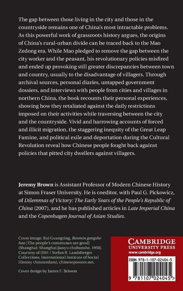 Produktbild: City versus Countryside in Mao's China