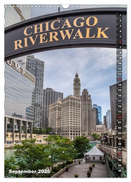 Produktbild: CHICAGO Der Stadtkern (Wandkalender 2026 DIN A3 hoch), CALVENDO Monatskalender