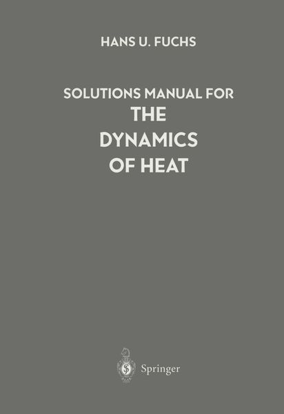 Produktbild: Solutions Manual for The Dynamics of Heat