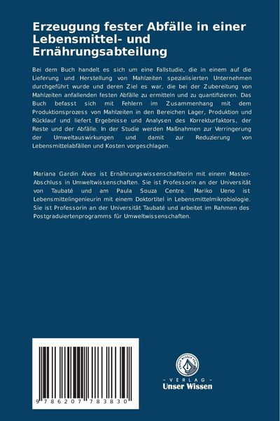 Produktbild: Erzeugung fester Abf&auml;lle in einer Lebensmittel- und Ern&auml;hrungsabteilung