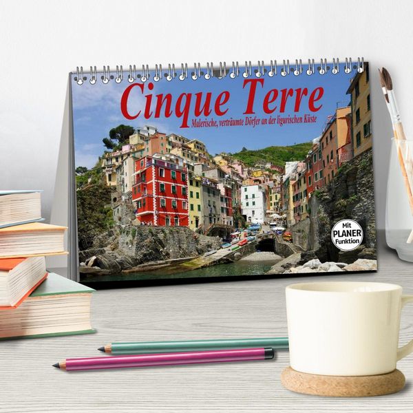 Produktbild: Cinque Terre - Malerische, vertr&auml;umte D&ouml;rfer an der ligurischen K&uuml;ste (Tischkalender 2026 DIN A5 quer), CALVENDO Monatskalender