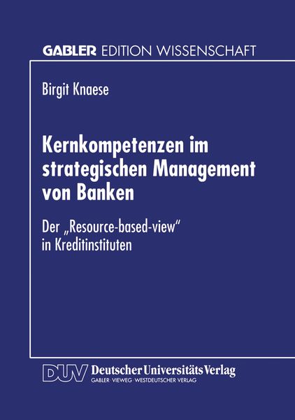 Produktbild: Kernkompetenzen im strategischen Management von Banken