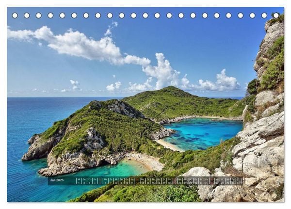 Produktbild: Sch&ouml;nes Korfu (Tischkalender 2026 DIN A5 quer), CALVENDO Monatskalender