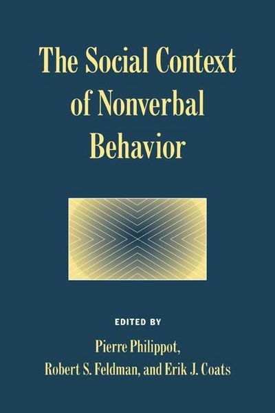 Produktbild: The Social Context of Nonverbal Behavior
