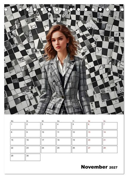 Produktbild: Schachspiel der Mode (Tischkalender 2027 DIN A5 hoch), CALVENDO Monatskalender