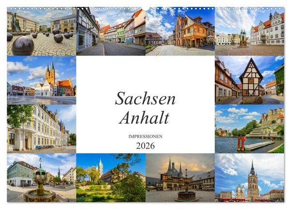 Sachsen Anhalt Impressionen (Wandkalender 2026 DIN A2 quer), CALVENDO Monatskalender