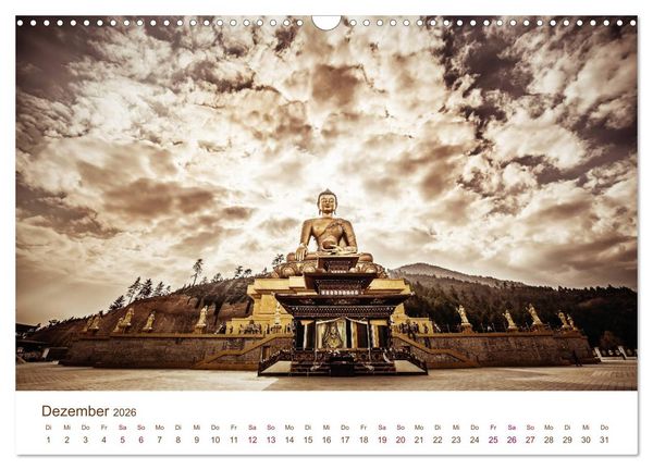 Produktbild: Mystisches Bhutan (Wandkalender 2026 DIN A3 quer), CALVENDO Monatskalender