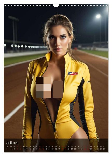 Produktbild: Racing Girls (Wandkalender 2026 DIN A3 hoch), CALVENDO Monatskalender