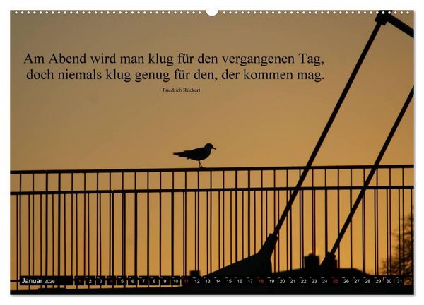 Produktbild: Weisheiten, Zitate und Spr&uuml;che - Ein Jahr voller Gedanken 2026 (hochwertiger Premium Wandkalender 2026 DIN A2 quer), Kunstdruck in Hochglanz