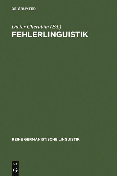 Produktbild: Fehlerlinguistik
