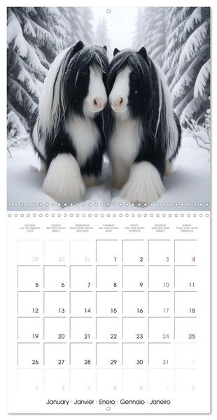 Produktbild: The majestic beauty of Gypsy Vanner (Wall Calendar 2026 12 &times; 12 Inch) CALVENDO 12 Month Wall Calendar