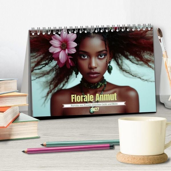 Produktbild: Florale Anmut (Tischkalender 2027 DIN A5 quer), CALVENDO Monatskalender