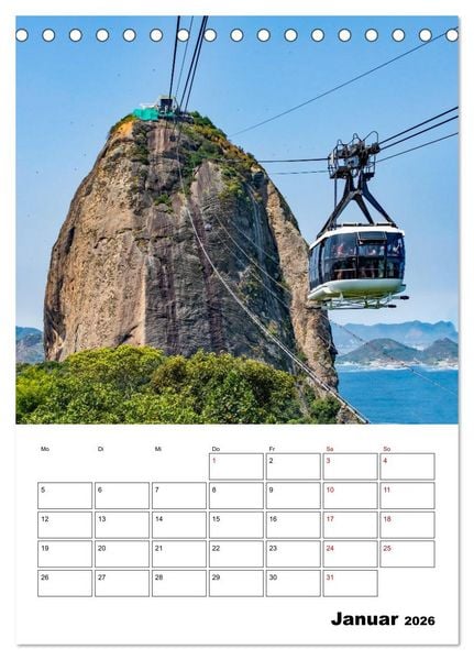 Produktbild: Rio de Janeiro - Reiseplaner (Tischkalender 2026 DIN A5 hoch), CALVENDO Monatskalender