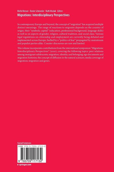 Produktbild: Migrations: Interdisciplinary Perspectives