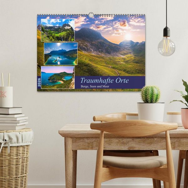Produktbild: Traumhafte Orte - Berge, Seen und Meer (Wandkalender 2026 DIN A3 quer), CALVENDO Monatskalender