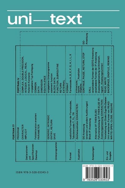 Produktbild: Einf&uuml;hrung in die Programmiersprache FORTRAN 77