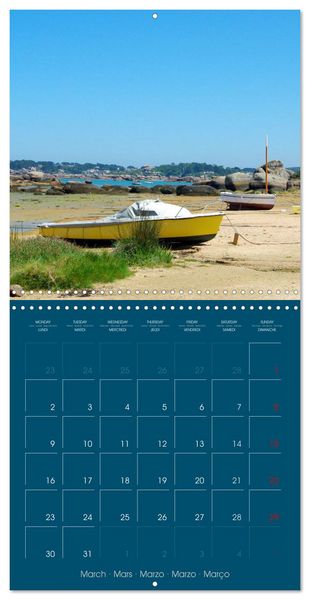 Produktbild: En attendant la mar&eacute;e... (Calendrier mural carr&eacute; 2026 30x30 cm) Calendrier double avec une page pour vos prises de notes