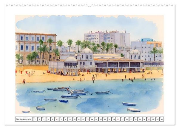 Produktbild: Urlaubsparadies Spanien (hochwertiger Premium Wandkalender 2026 DIN A2 quer), Kunstdruck in Hochglanz
